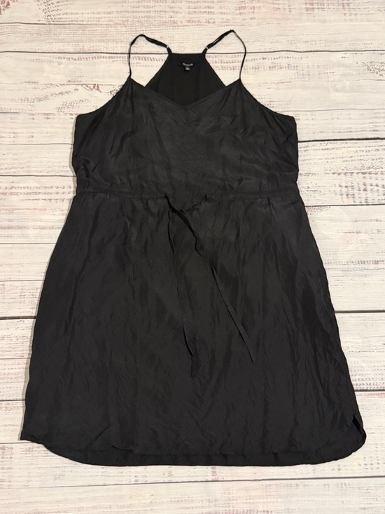 Madewell Dresses & Skirts - Madewell 100% SILK Black Slip Dress V-neck Size 10 Lined Halter Racer Back
